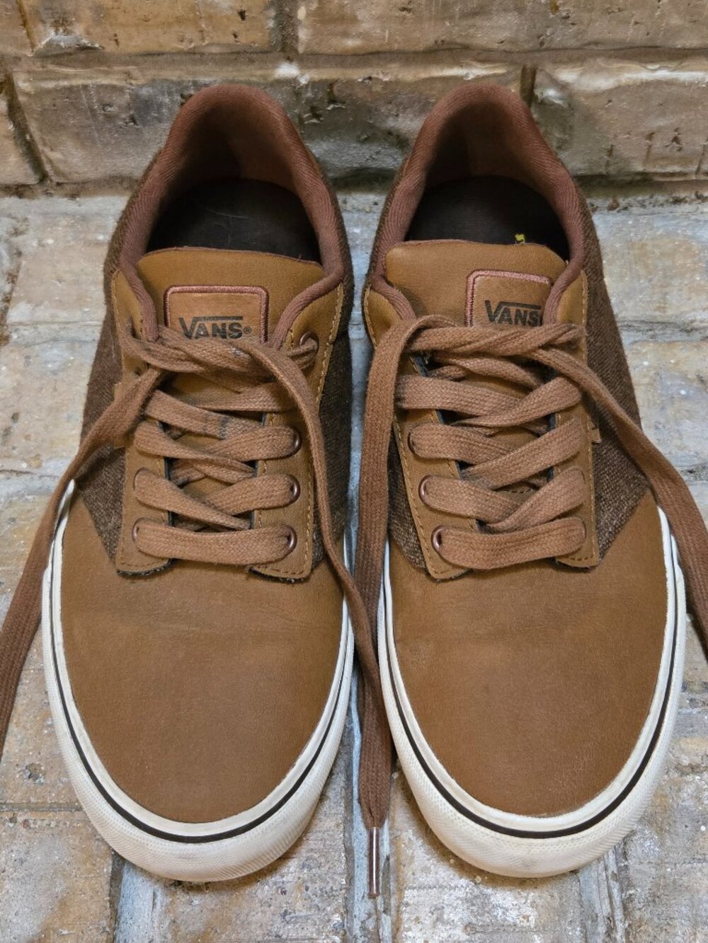 Vans Atwood DX Brown Textile and Leather Low Top Mens 8.5